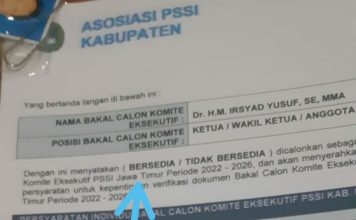 Formulir Pencalonan Askab PSSI Kabupaten Pasuruan Dinilai Cacat Hukum