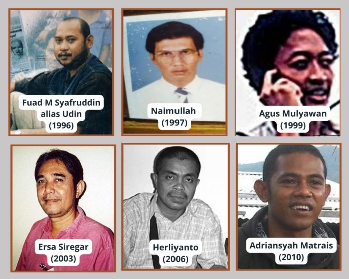 6 wartawan yang tewas dibunuh saat bertugas