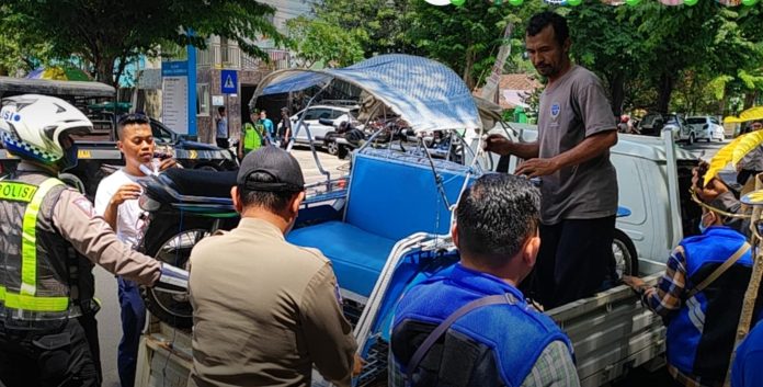 Razia Becak Motor Kota Pasuruan, Setahun Sudah Amankan 60 Bentor