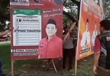 Ganggu Lalulintas, Bawaslu Tertibkan APK di Bundaran Apollo Gempol