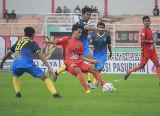 Persekabpas Cukur Habis Mangiwang FC 3-0 di Stadion R Soedarsono