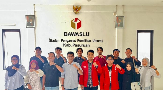 Bawaslu Kabupaten Pasuruan Terima Audiensi GMNI, Bahas Penguatan Demokrasi Substantif