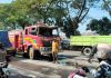Menuju Lokasi Kebakaran di Gempol, Mobil Damkar Mala Ditabrak Truk Molen