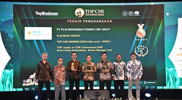 PT PLN Indonesia Power UBP Grati Sabet Penghargaan Tertinggi TOP CSR Awards 2026