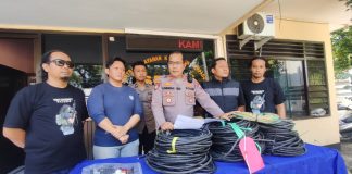 Komplotan Pencuri Kabel Tower di Rejoso Ternyata Beraksi di Mojokerto hingga Kediri