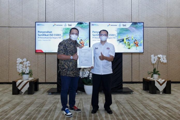 Komitmen dalam Melayani Pelanggan dengan Operation Excellent, Subholding Gas Pertamina Raih ISO 55001