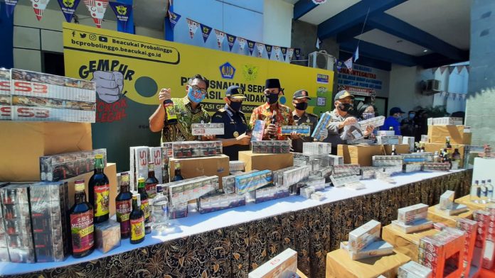 Kolaborasi Bea Cukai dan Pemkab Probolinggo Gempur Rokok Illegal